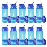 Kit 10X Coqueteleira 3 Partes - 500ml Azul - NewNutrition