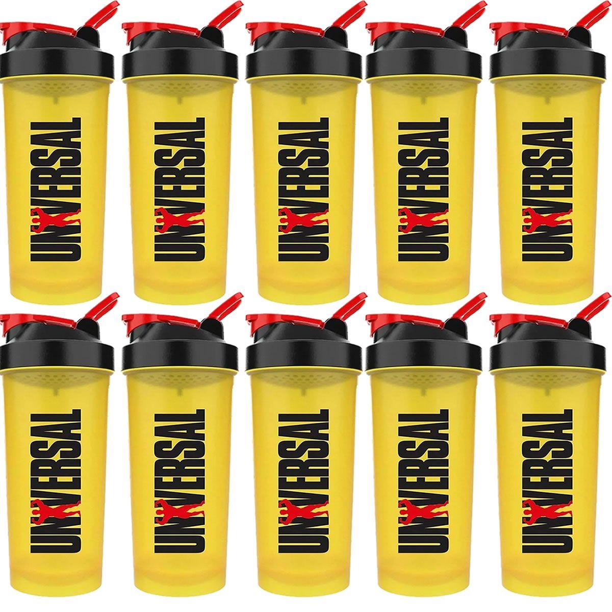 Kit 10X Coqueteleira - 600ml Amarela - Universal Nutrition