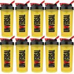 Kit 10X Coqueteleira - 600ml Amarela - Universal Nutrition