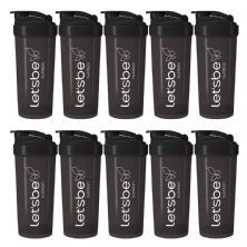 Kit 10X Coqueteleira 600ml Fum� - LetsBe Nutrition