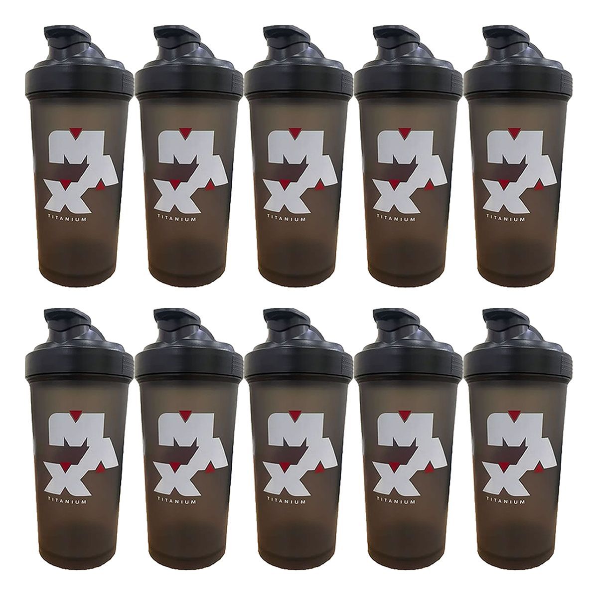 Kit 10X Coqueteleira - 600ml Fum� - Max Titanium