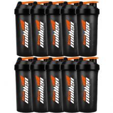 Kit 10X Coqueteleira - 600ml Fume Tampa Preta - New Millen