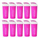 Kit 10X Coqueteleira 600ml Pink e Branco - LetsBe Nutrition