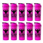 Kit 10X Coqueteleira 600ml Pink e Preto - OtimaNutri
