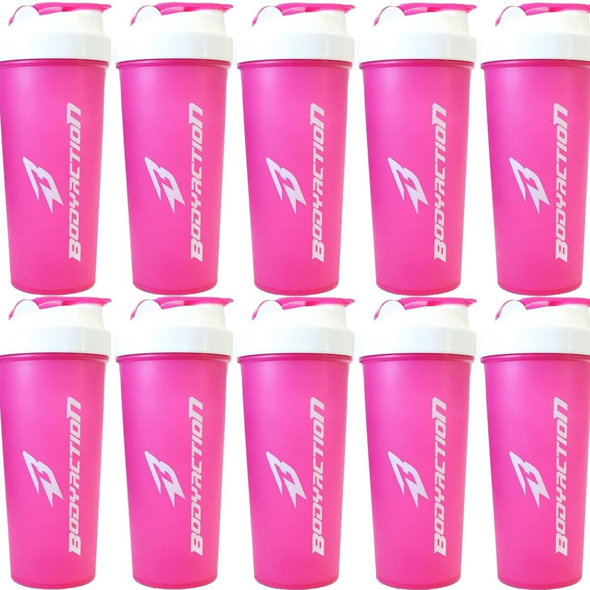Kit 10X Coqueteleira - 600ml Rosa - BodyAction