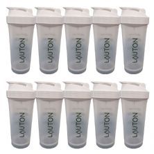 Kit 10X Coqueteleira - 600ml Verde e Branca - Lauton Nutrition