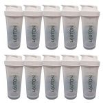 Kit 10X Coqueteleira - 600ml Verde e Branca - Lauton Nutrition