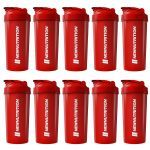 Kit 10X Coqueteleira - 600ml Vermelho - Newnutrition