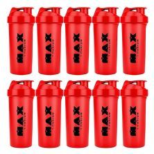 Kit 10X Coqueteleira - 700ml Vermelha - Max Titanium
