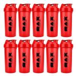 Kit 10X Coqueteleira - 700ml Vermelha - Max Titanium