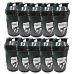 Kit 10X Coqueteleira com Compartimento - 500ml Preto - Under Labz