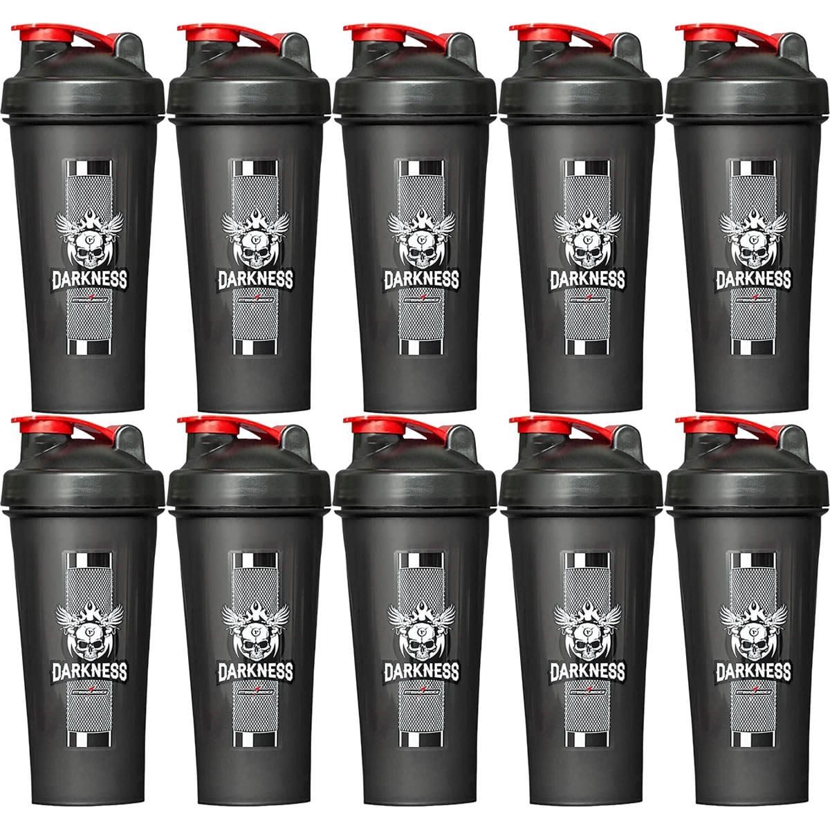 Kit 10X Coqueteleira Darkness - 600ml - Integralm�dica