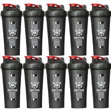 Kit 10X Coqueteleira Darkness - 600ml - Integralm�dica