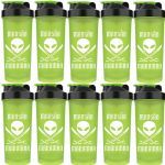 Kit 10X Coqueteleira Diabo Verde Mans�o Maromba - 600ml Verde - FTW