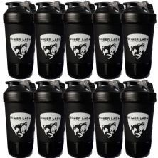 Kit 10X Coqueteleira Duas Doses - 500ml Preta - Under Labz