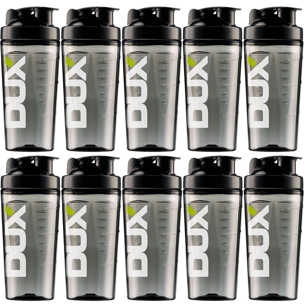 Kit 10X Coqueteleira Dux - 800ml Fum� - Dux Nutrition