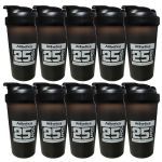 Kit 10X Coqueteleira Edi��o 25 Anos - 600ml Preta - Atlhetica Nutrition