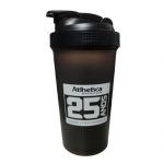 Kit 10X Coqueteleira Edi��o 25 Anos - 600ml Preta - Atlhetica Nutrition