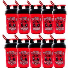 Kit 10X Coqueteleira My Body Is a Temple - 450ml Vermelha - IntegralM�dica