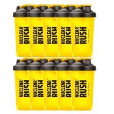 Kit 10X Coqueteleira Nuclear Rush - 600ml Amarela - BodyAction