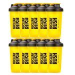Kit 10X Coqueteleira Nuclear Rush - 600ml Amarela - BodyAction