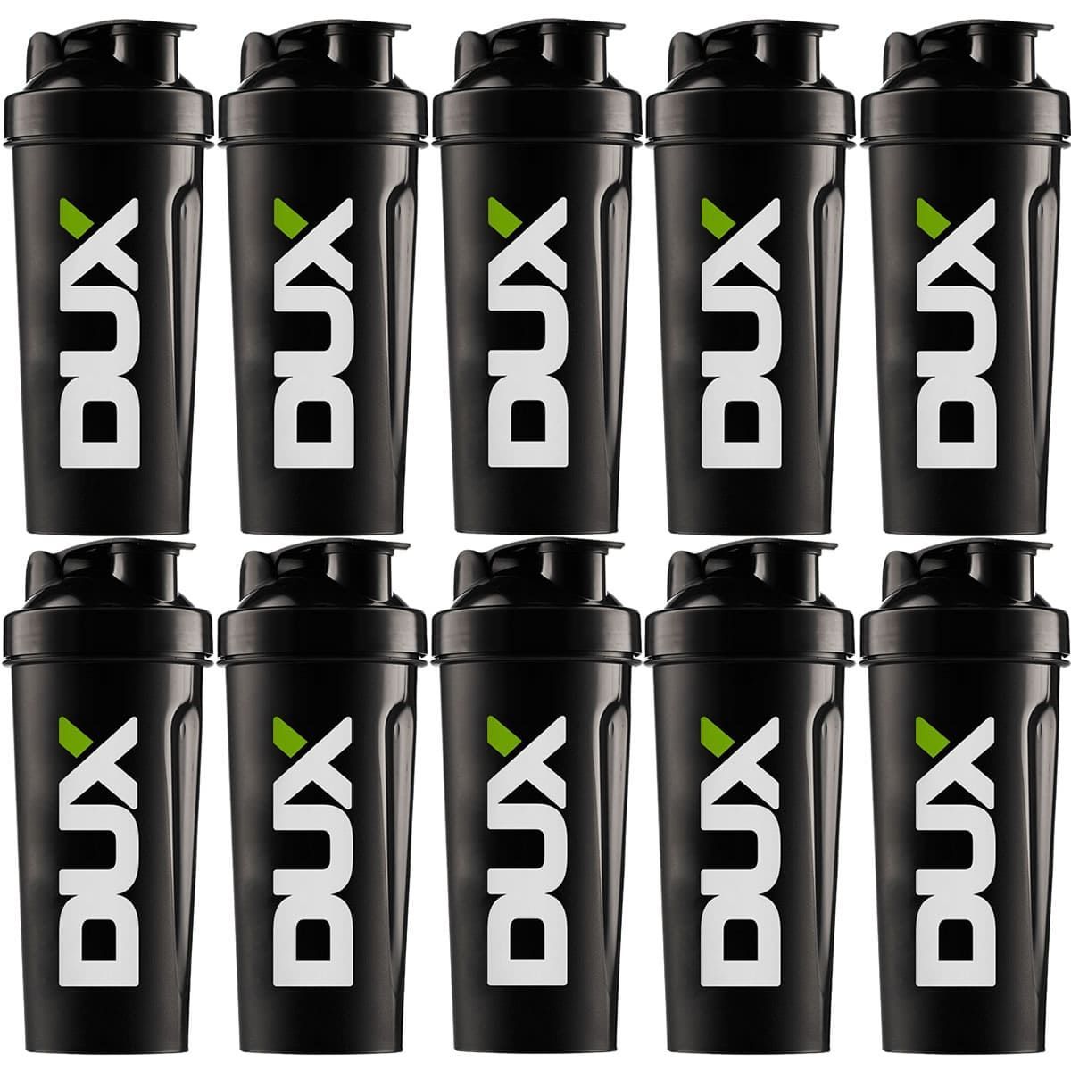 Kit 10X Coqueteleira Preta 600ml - Dux Nutrition