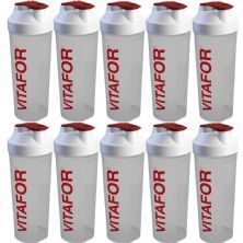 Kit 10X Coqueteleira Sa�de com Vitafor - 600ml  Transparente  - Vitafor
