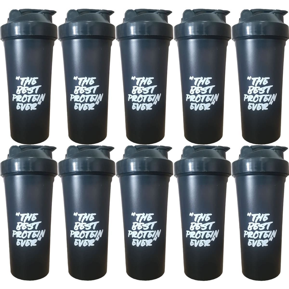 Kit 10X Coqueteleira The Best Protein Ever -  600ml Fum� - Optimum Nutrition