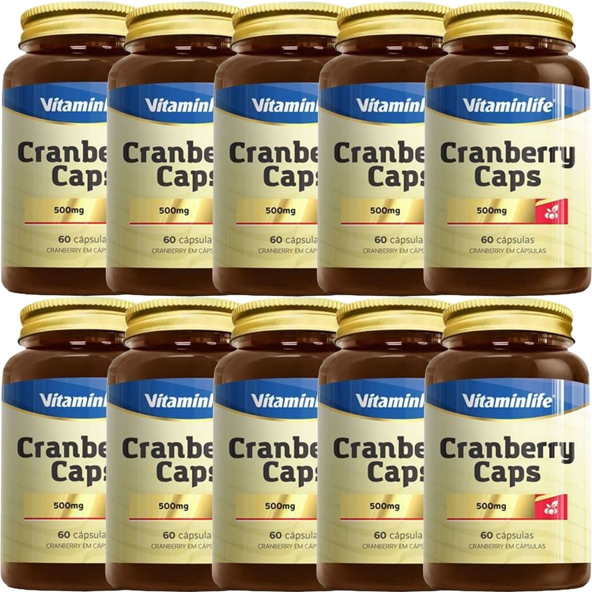 Kit 10X Cranberry Caps - 60 C�psulas - Vitaminlife