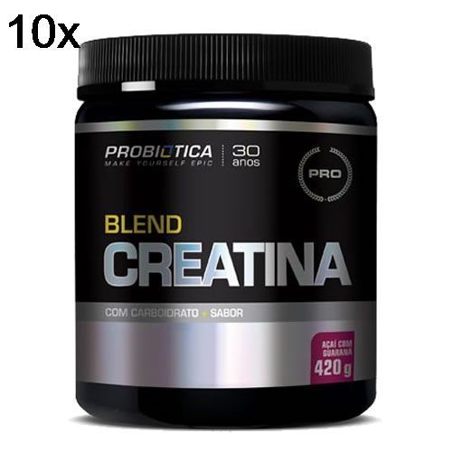 Kit 10X Creatina Blend - 420g Aca� com Guarana - Probiotica