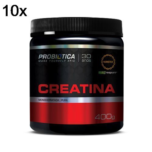 Kit 10X Creatina Creapure  Monohidratada Pura - 400g - Probi�tica