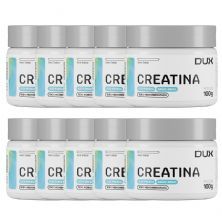 Kit 10X Creatina Monohidratada - 100g Sem Sabor - Dux Nutrition	