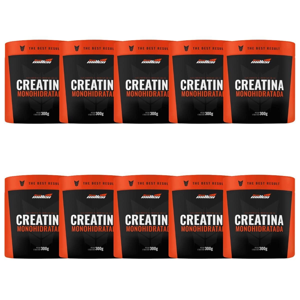 Kit 10X Creatina Monohidratada - 300g - New Millen