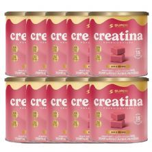Kit 10X Creatina Monohidratada - 40 Dados 6,5g Caramelo de Morango - Desinch�