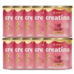 Kit 10X Creatina Monohidratada - 40 Dados 6,5g Caramelo de Morango - Desinch�