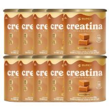 Kit 10X Creatina Monohidratada - 40 Dados 6,5g Caramelo - Desinch�
