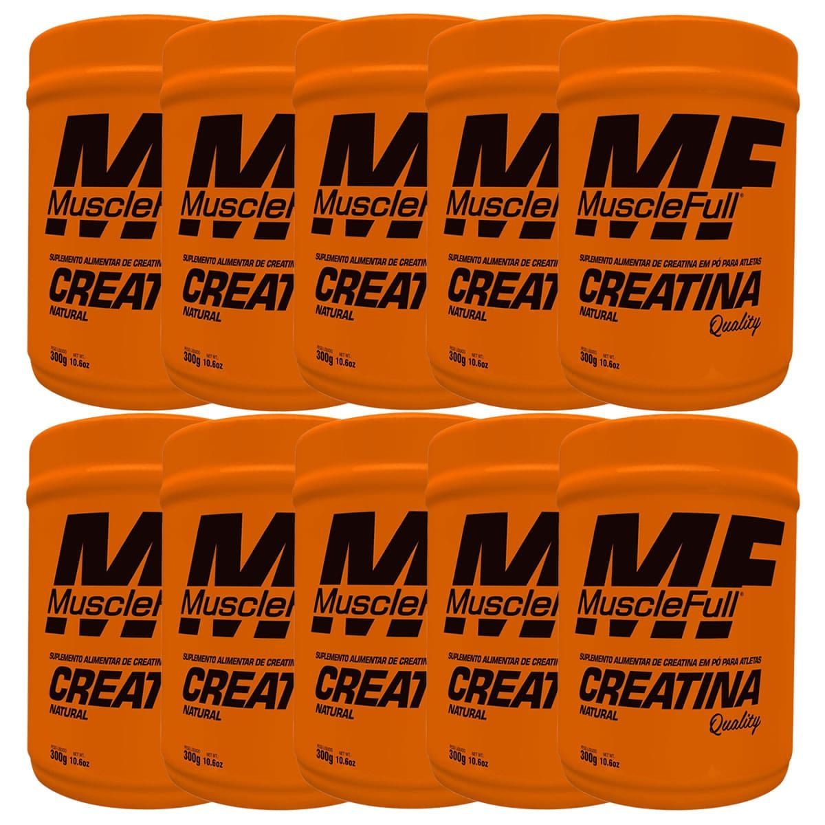 Kit 10X Creatina Quality Price - 300g Natural - MuscleFull