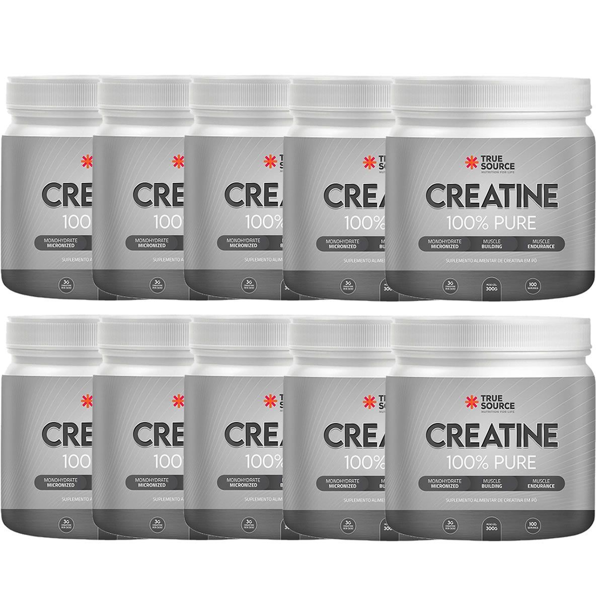 Kit 10X Creatine 100% Pure - 300g - True Source