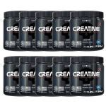 Kit 10X Creatine - 150g Sem Sabor - Black Skull