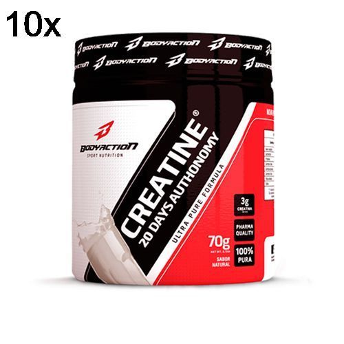 Kit 10X Creatine 20 Days Autonomy - 70g - BodyAction