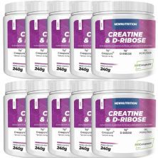 Kit 10X Creatine com D-ribose - 240g Natural - NewNutrition