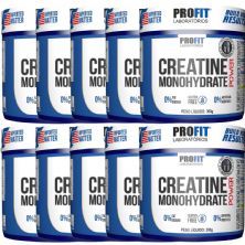 Kit 10X Creatine Monohydrate Power - 300g Sem Sabor - Profit