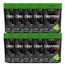 Kit 10X Creatine Turbo - 150g Refil Lim�o - Black Skull