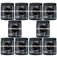 Kit 10X Creatine Turbo Monohidratada - 300g Sem Sabor  - Black Skull