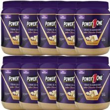 Kit 10X Creme de Amendoim com Chocolate Branco - 1005g - Power One