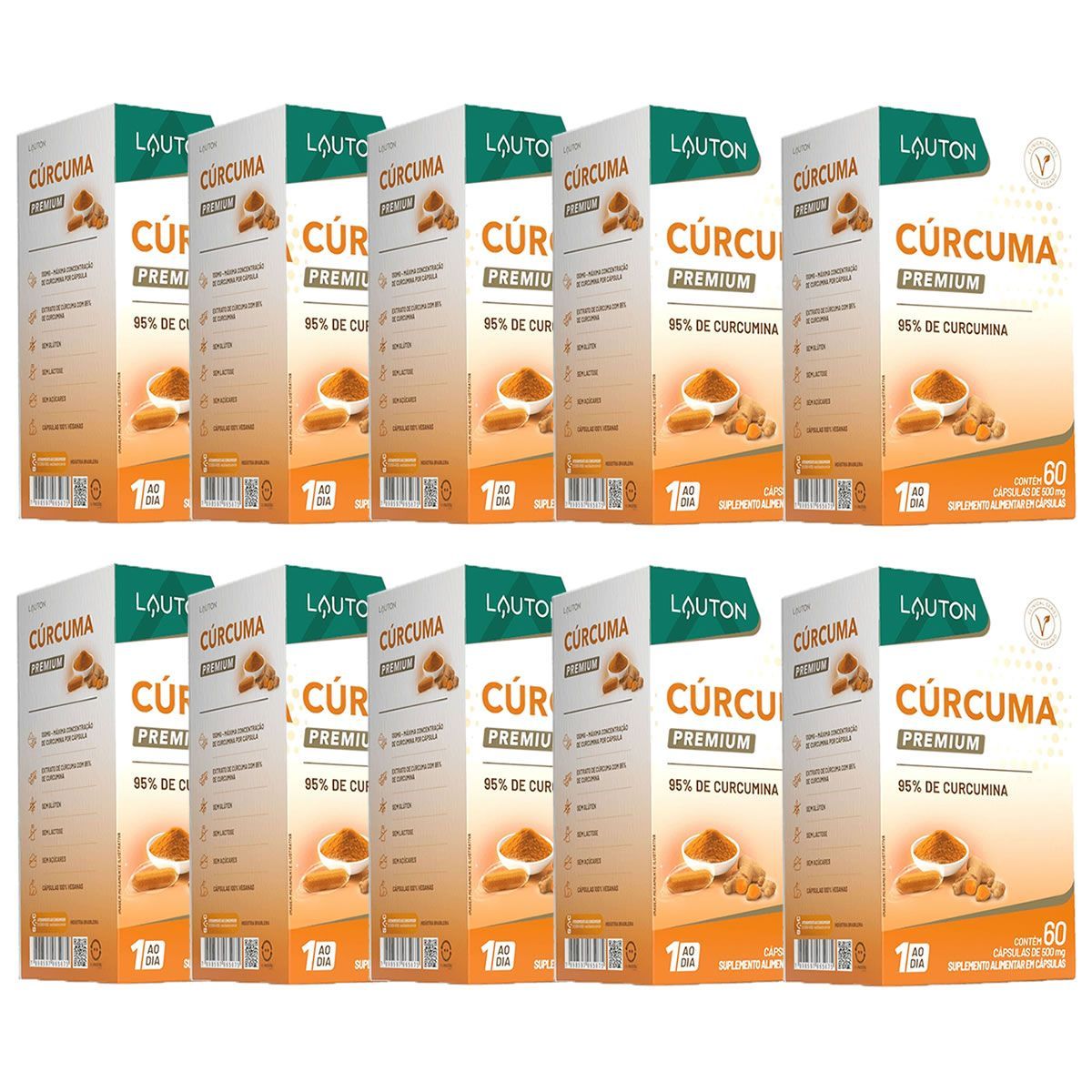 Kit 10X C�rcuma Premium - 30 C�psulas - Lauton Nutrition