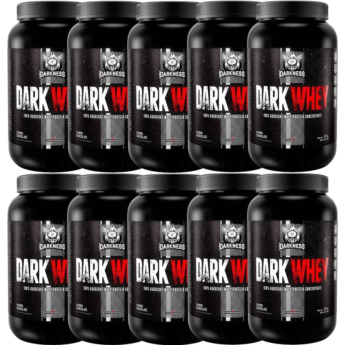 Kit 10X Dark Whey Darkness - 1.200g Chocolate - IntegralM�dica