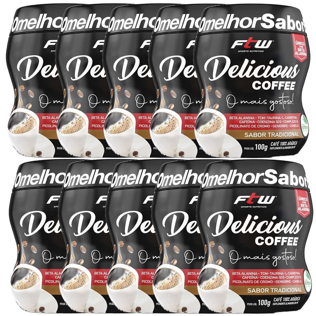 Kit 10X Delicious Coffee - 100g Tradicional - FTW