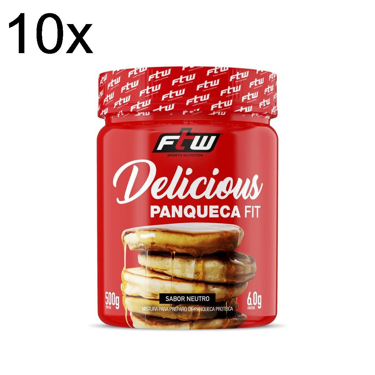 Kit 10X Delicious Panqueca Fit - 500g Neutro - FTW