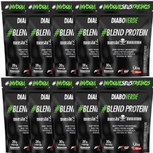 Kit 10X Diabo Verde Blend Protein Mans�o Maromba - 1800g Refil Morango - FTW